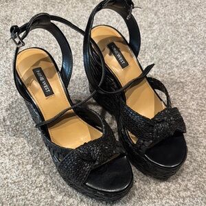 Nine West Black Wedge Shoes with Classic Design